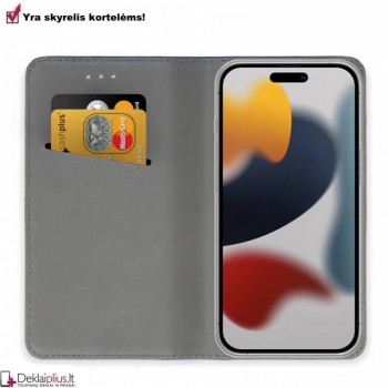 Telone dirbtinos odos dėklas - juodas (Apple Iphone 15 Plus) Telone dirbtinos odos dėklas - juodas (Apple Iphone 15 Plus)